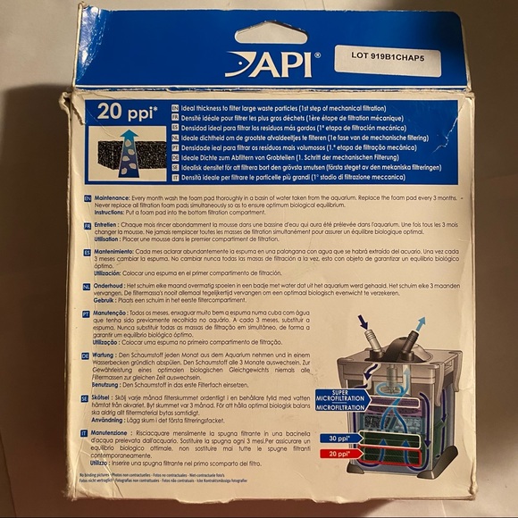 API Filstar XP Filtration 20 ppi Aquarium Filtration Pads - Picture 2 of 2